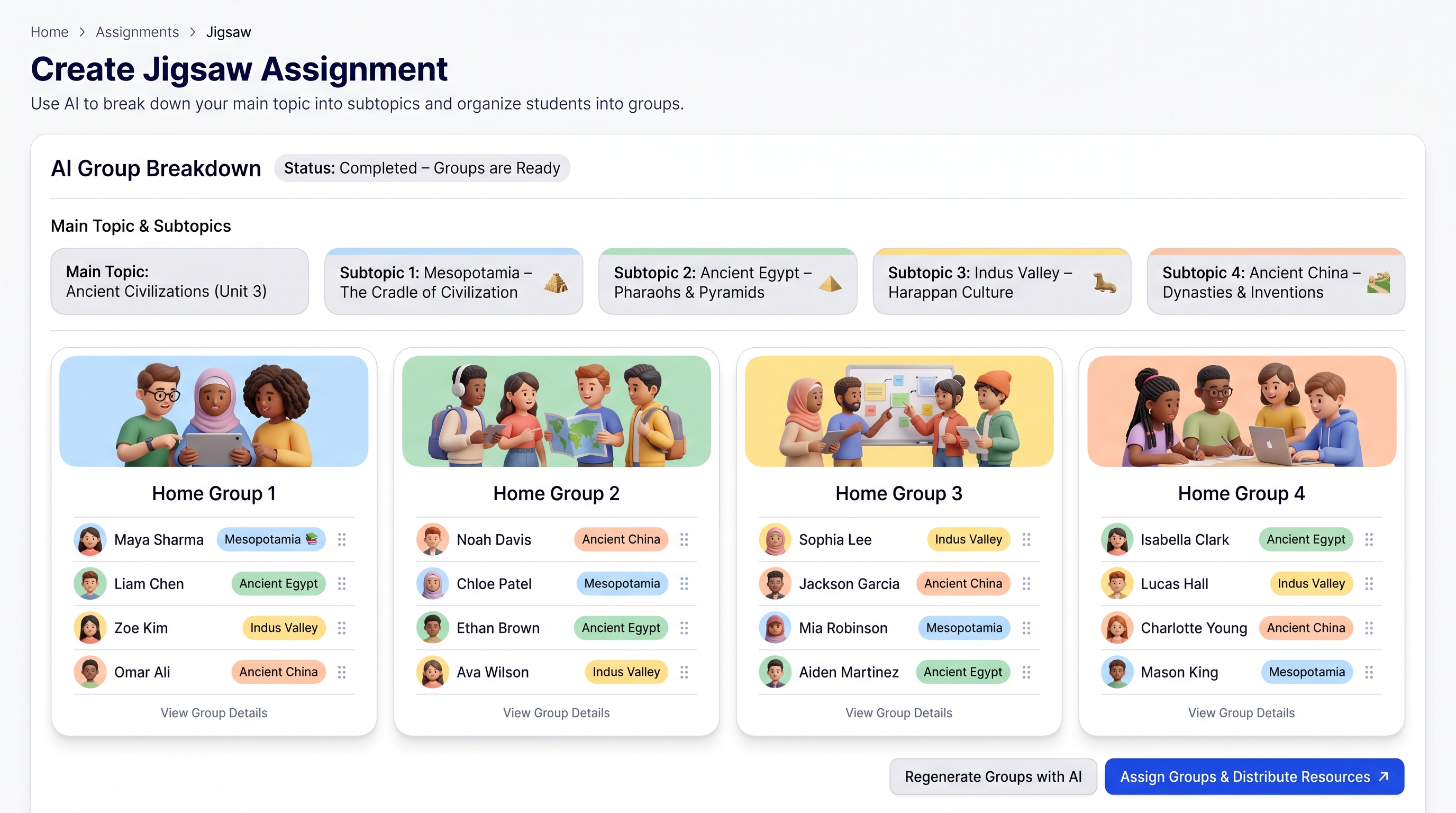 One-Click Assignment Creation